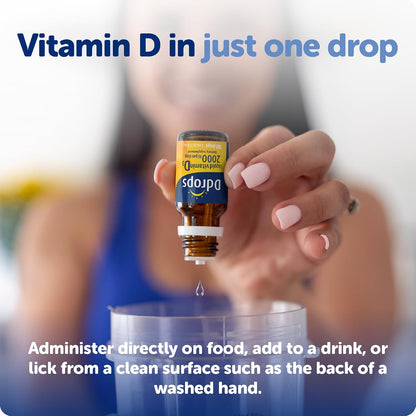Ddrops Adults 2000IU 180 Drops - Liquid Vitamin D3 Supplement, Supporting Strong Bones & Immune System