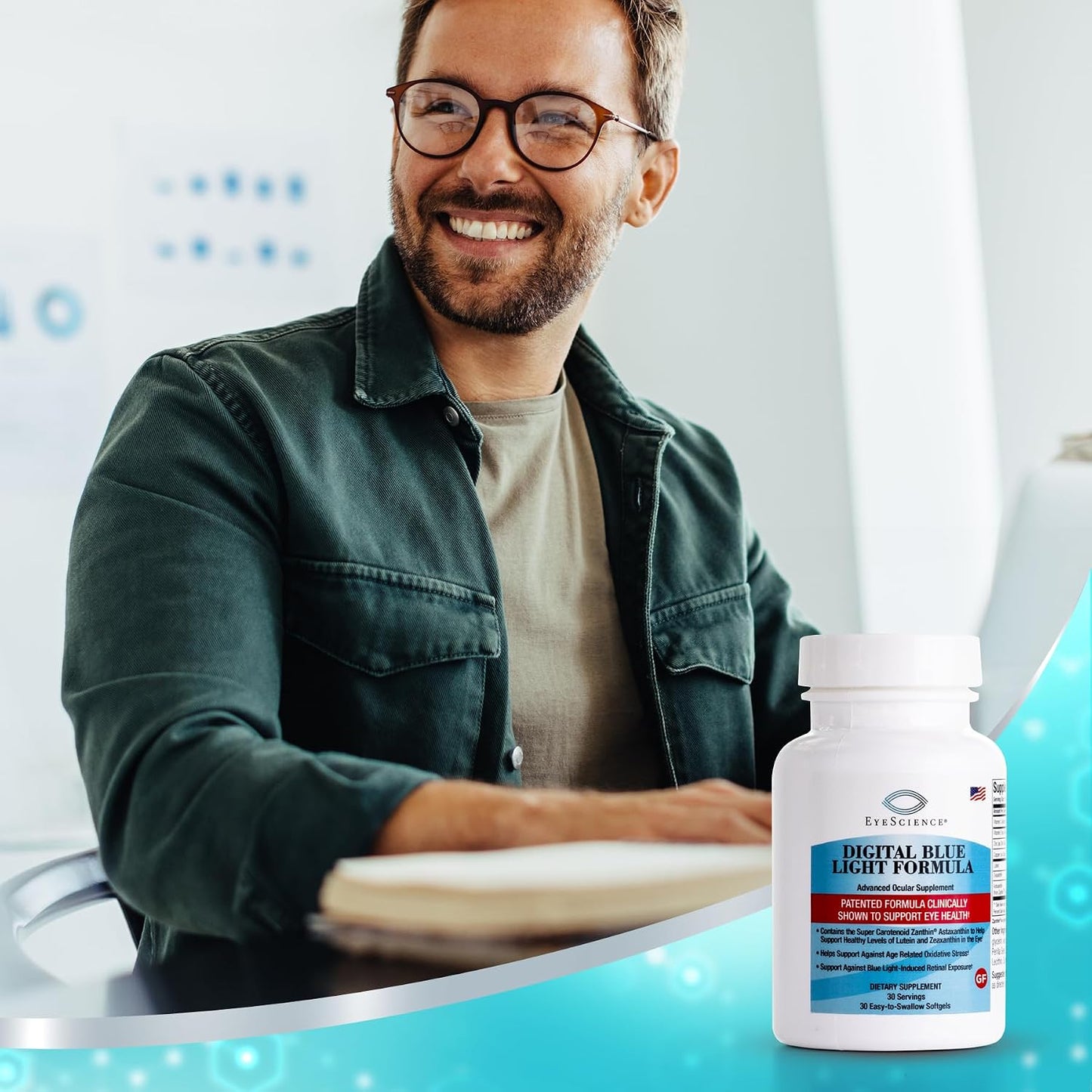 EyeScience Lutein, Zeaxanthin & Astaxanthin, 30 Softgels, 1-Pack | Lutein, Zeaxanthin & Astaxanthin, Visual Comfort, Eye Wellness, Non-GMO, Gluten-Free