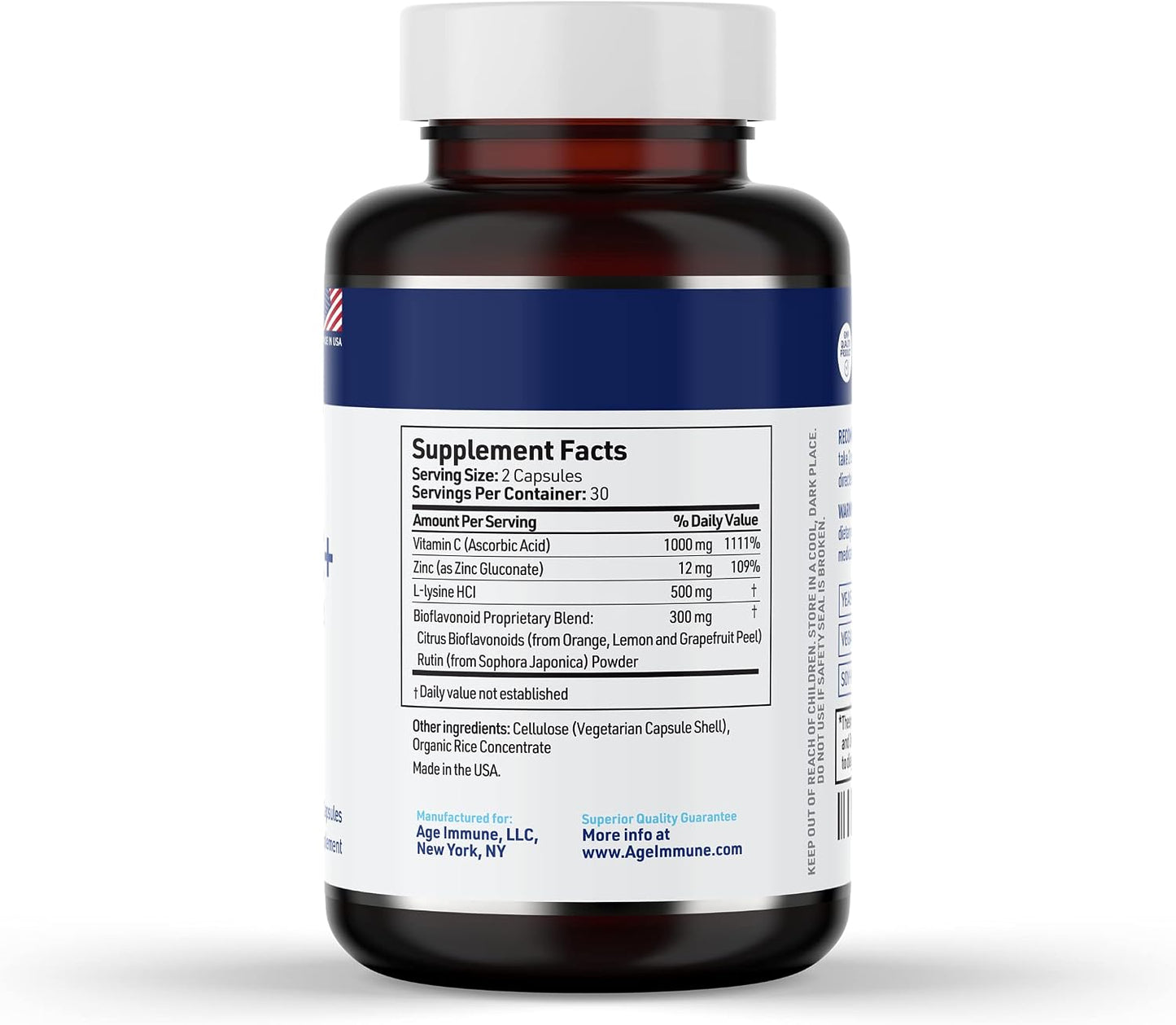 AgeImmune Immune Support with Brilliant D3+ Brilliant C+
