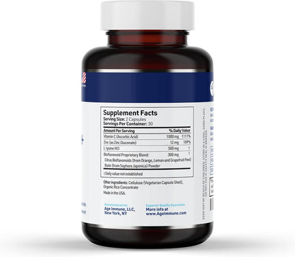 AgeImmune Immune Support with Brilliant D3+ Brilliant C+