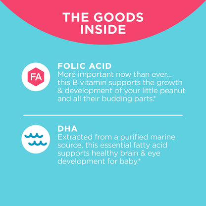 OLLY The Essential Prenatal Gummy Multivitamin, 30 Day Supply