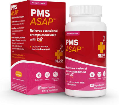 Redd Remedies, PMS ASAP, Includes Cramp Bark & Dong Quai, 60 Vegan Capsules