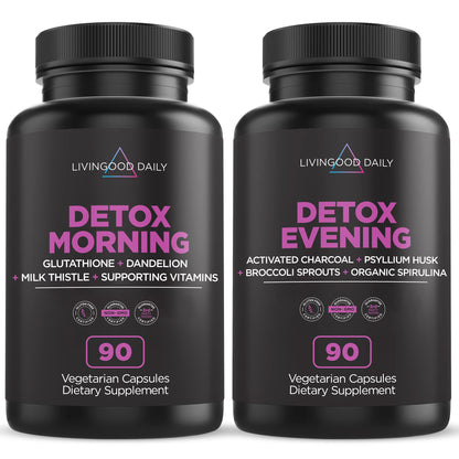 Livingood Daily Detox Pills - Full Body Detox Cleanse for Women & Men with Milk Thistle