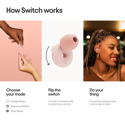 Loop Switch Earplugs – Multi-Mode Noise-Reducing Earplugs | Adjustable Passive