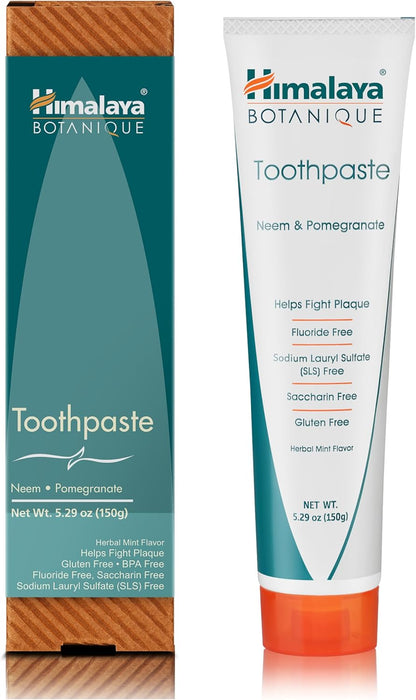 Himalaya Botanique Neem & Pomegranate Toothpaste, Mint, 5.29 oz, 2 Pack