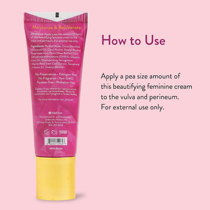 Vulva Cream - Feminine Moisturizer for Women, 60 Day Supply | External Vulva Moisture Cream for Intimate Skin Care, with Shea Butter, Coconut Oil & Vitamin E for Soft, Smooth Skin Daily