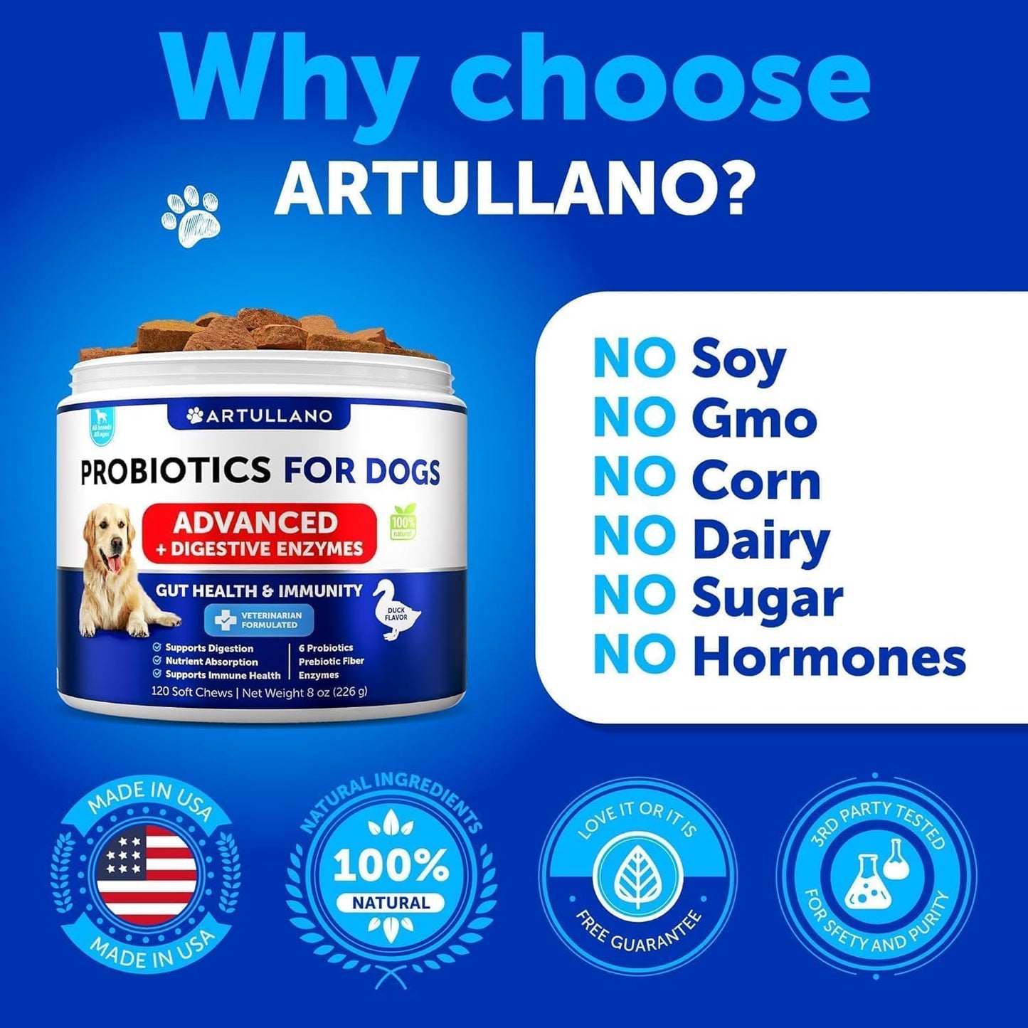 Dog Allergy Relief + Probiotics for Dogs Bundle - Itch Relief for Dogs - Fish Oil - Omega 3 - Itchy Skin Relief - Seasonal Allergies - Anti Itch Support & Hot Spots - Dog Probiotics and Digestive Enzy