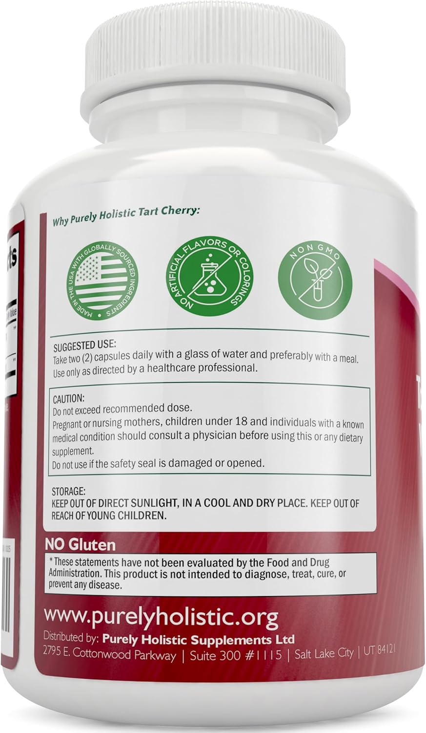 Tart Cherry Capsules with Celery Seed, Uric Acid Support, 3 Month Supply | Premium Montmorency Tart Cherry Extract Capsules, Antioxidant Support for Recovery & Comfort, Non-GMO & Vegetarian, 180 Ct