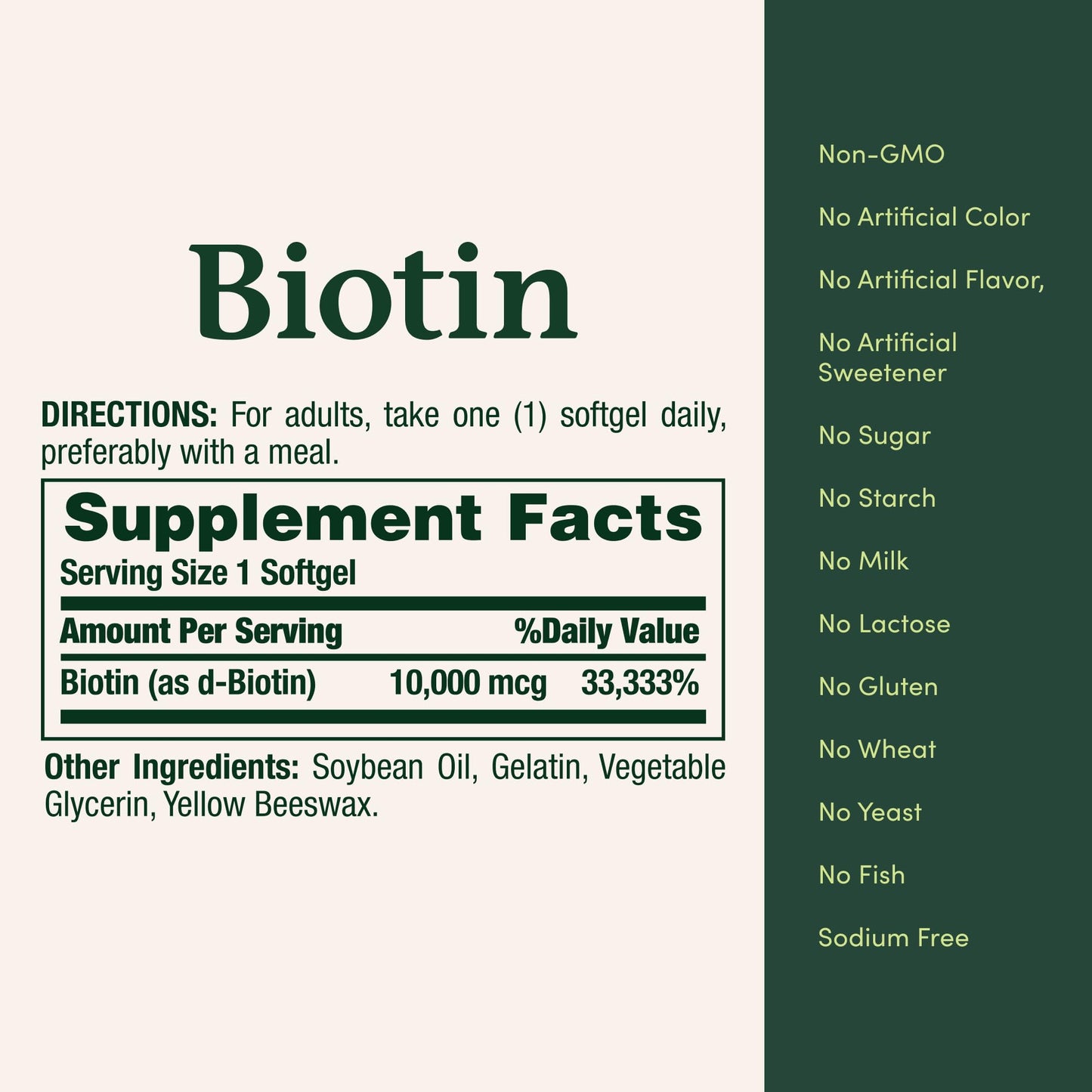 Nature's Bounty Biotin 10,000 mcg, 250 Rapid Release Softgels