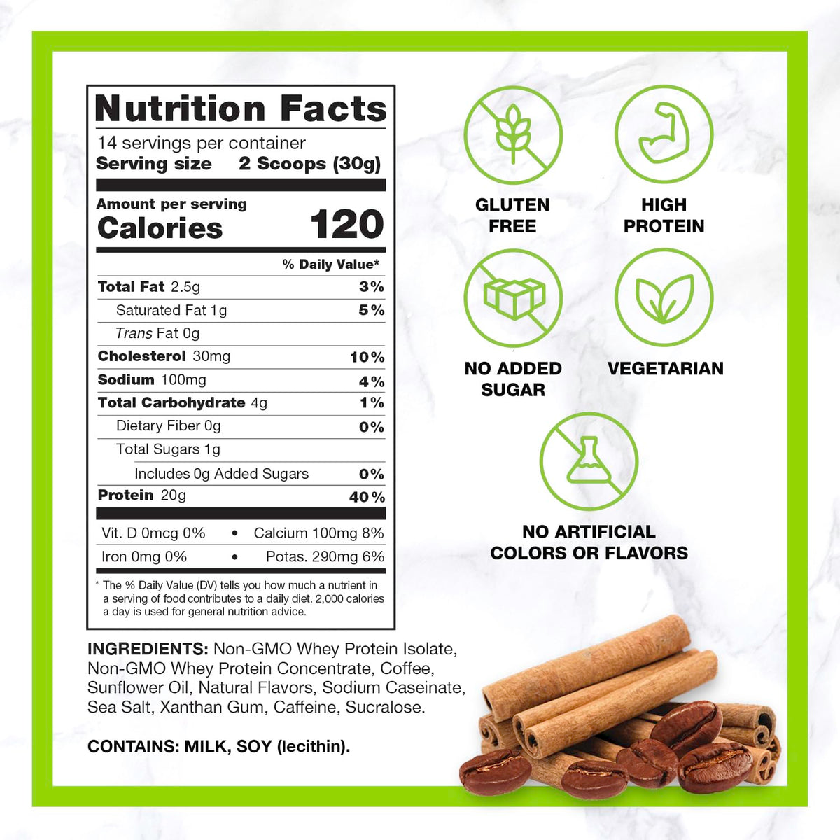 Chike Cinnamon High Protein Iced Coffee, 20 G Protein, 2 Shots Espresso, 1 G Sugar