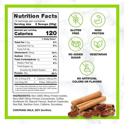 Chike Cinnamon High Protein Iced Coffee, 20 G Protein, 2 Shots Espresso, 1 G Sugar