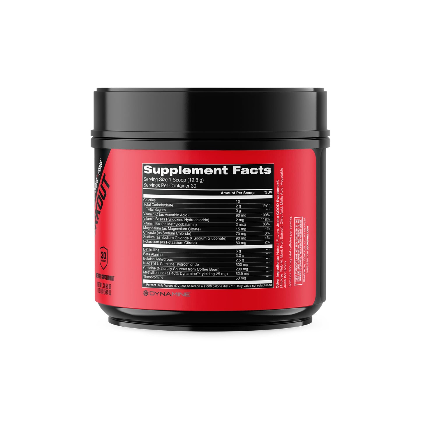 Jocko Fuel Ultimate Pre Workout Powder - Pre-Workout Energy Powder Drink for Men & Women - High Stim Sugar-Free Nootropic Blend to Support Muscle Pump, Energy, & Recovery 200mg Caffeine Blue Raspberry