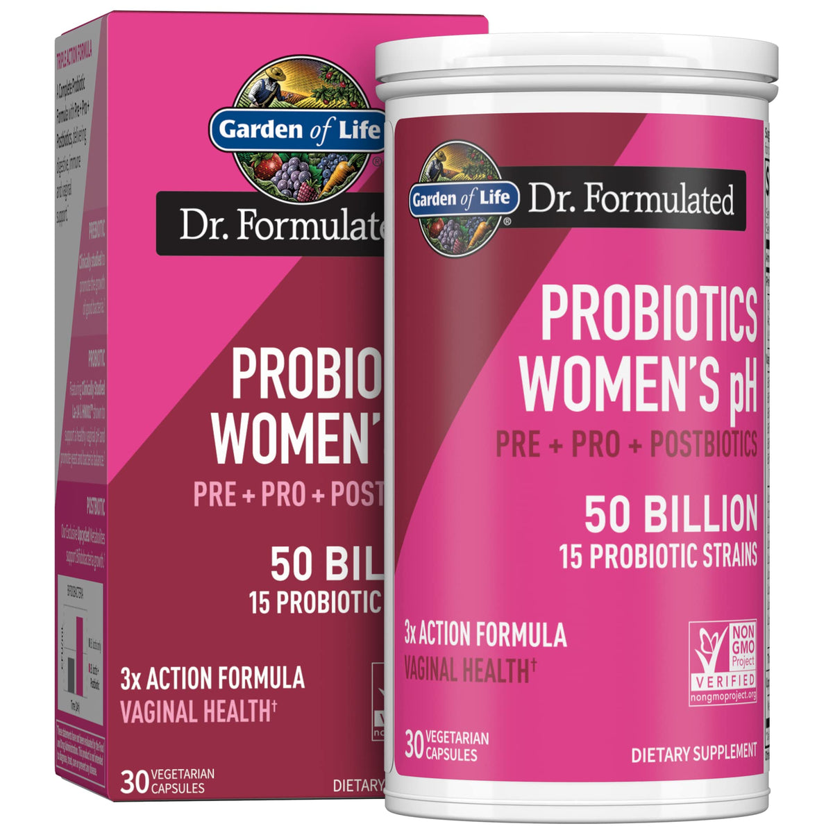 Garden of Life Dr Formulated Once Daily 3-in-1 Complete Prebiotics, Postbiotics 