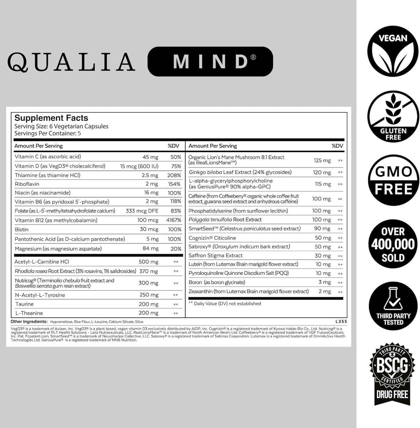 Qualia Mind & Qualia Night | Premium Nootropic Supplement for Mental Performance | Increase Focus | Deep Refreshing Sleep Support | (1 Week Supply)