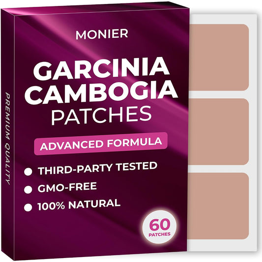 Garcinia Cambogia Patches (Pack of 60) - 100% Natural Patch for Women | For Women and Men, With B12 & Potassium, Energy, Focus & Body Support, Enhanced Formula