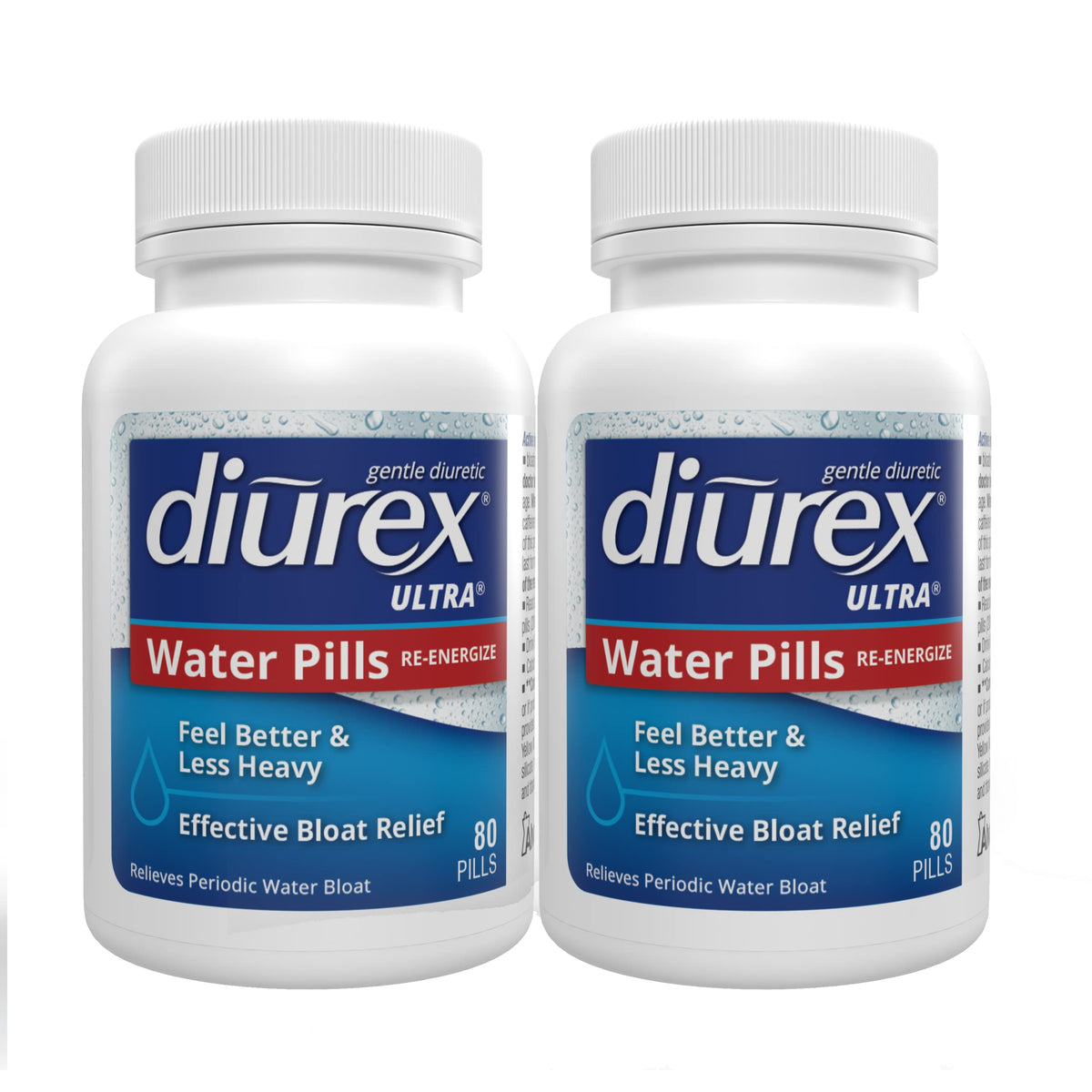 Diurex Ultra Re-Energizing Water Pills - Relieve Water Bloat - Feel Better Less Heavy