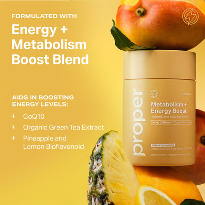 Proper The Yellows Energy Drink Powder - Sugar Free Caffeine Drink Mix 30