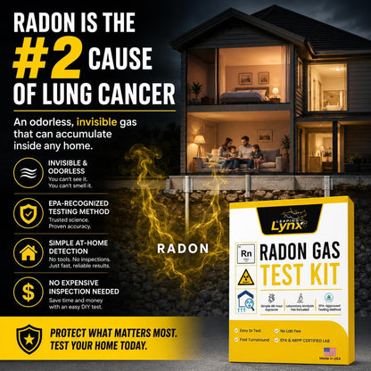 EPA-Approved Radon Test Kit for Home, Lab Analysis Included | Detects Radon Gas Levels in Basements & Living Spaces | Easy-to-Use Air Quality Test with Lab Report & Discounted Shipping| Radon Detector