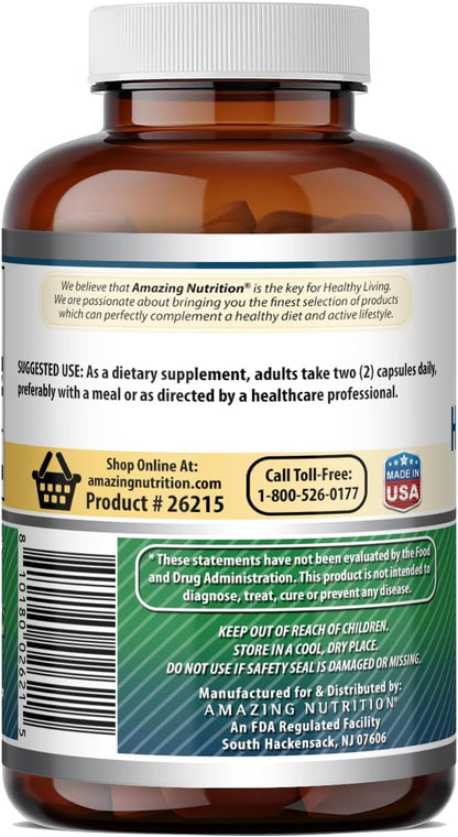Amazing Formulas Hyaluronic Acid & MSM Supplement | 500 Mg | 120 Capsules | Non-GMO | Gluten-Free | Made in USA