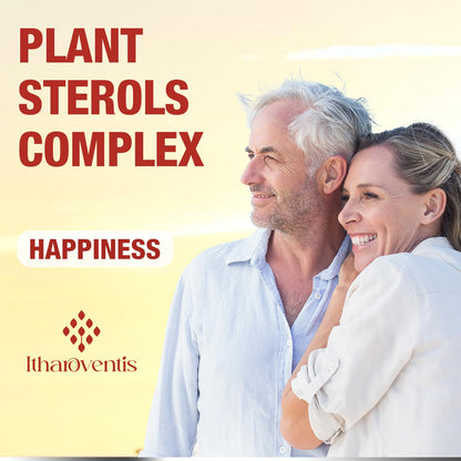 Itharoventis Plant Sterols Supplement with Red Yeast Rice | Advanced Formula with Omega-3, Bergamot & Garlic, 90 Softgels