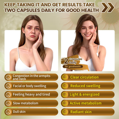 21-in-1 Liposome Lymphatic Drainage Supplements, 90 Day Supply, 4800mg Immune & Lymph System Support, 10:1 Concentrated Technology, Echinacea, Dandelion, Burdock, Bromelain, Calendula, 2 Bottle