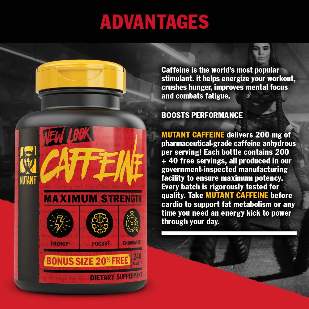 Mutant Caffeine - Pure, Restore Mental Alertness or Wakefulness When Fatigued