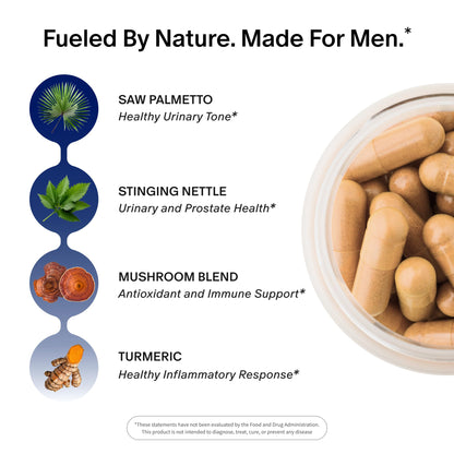 Snap Supplements Prostate Health Supplements for Men, 90 Vegan Capsules | Supports Urinary Tone and Healthy DHT Balance, Saw Palmetto for Men, Stinging Nettle, Beta-Sitosterol, Non-GMO, Gluten-Free