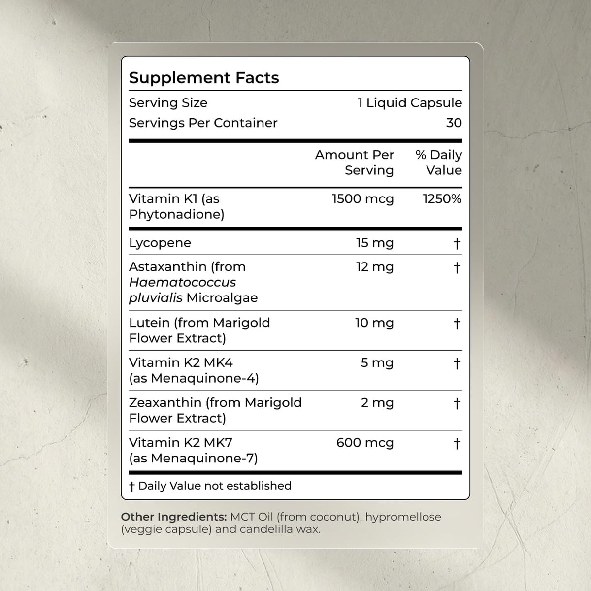 Blueprint Bryan Johnson Advanced Antioxidant Supplement – Lutein, Zeaxanthin, Lycopene, Vitamin K1, K2 – Vegan Capsules for Vision, Bone & Heart Support – Updated Formula of Essential Softgels
