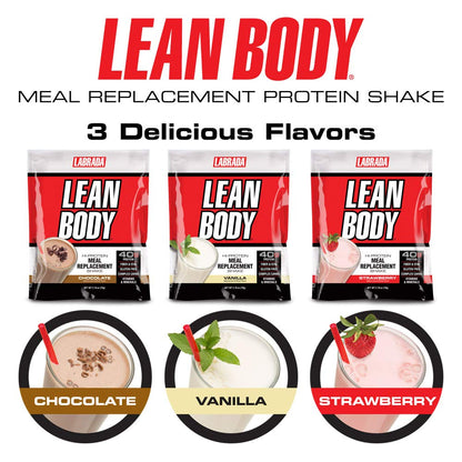 Lean Body All-In-One Strawberry Meal Replacement Shake. 40g Protein Whey Blend