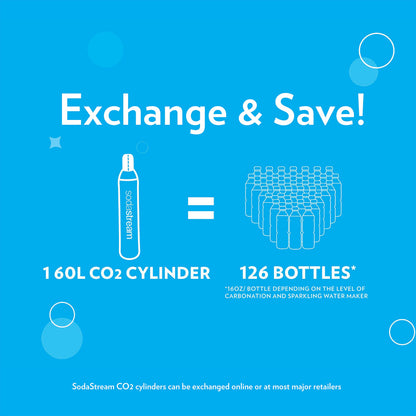 SodaStream Terra Sparkling Water Maker Bundle (Black), with CO2, DWS Bottles