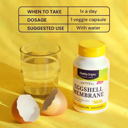 Healthy Origins NEM Eggshell Membrane 500 mg, 120 Veggie Caps
