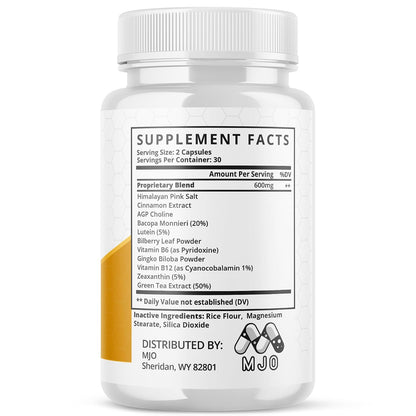 Memo Honey Capsules, MemoHoney Formula Supplement Pills 5-Pack 300 Capsules