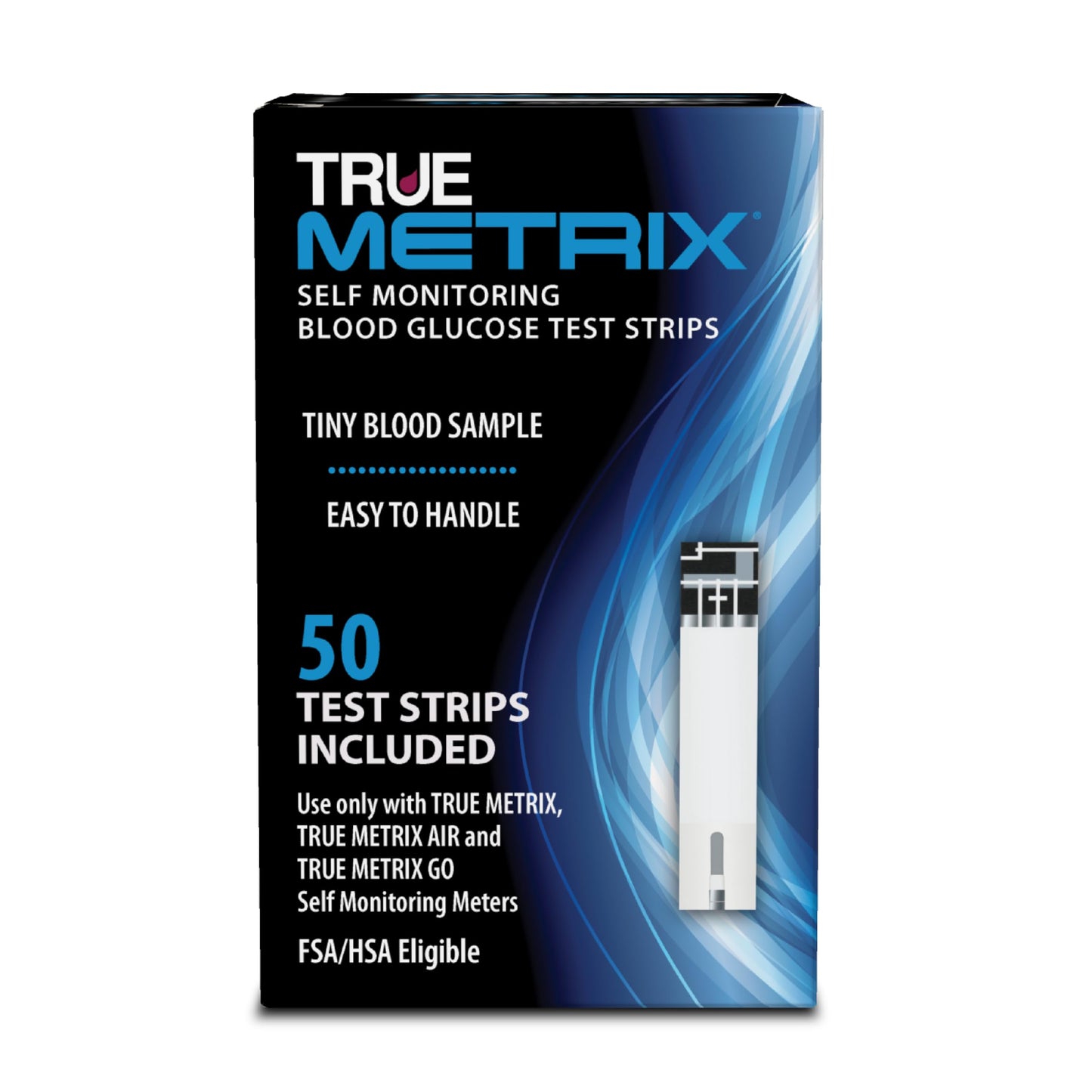 TRUE METRIX Self Monitoring Blood Glucose Test Strips, 100 Count | Blood Glucose Test Strips Compatible with TRUE METRIX Family of Self Monitoring Blood Glucose Meters, Value Pack