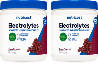 Nutricost Electrolyte Complex Powder (120 Servings, Fruit Punch) | Hydration Supplement Drink Mix with Vitamins and Minerals