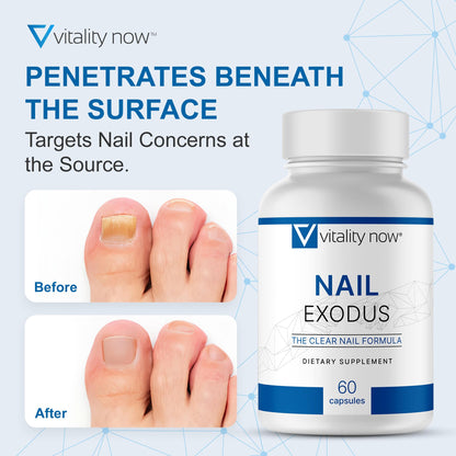 Nail Exodus - Vitality Healthy Nails - Premium Formula for Healthier Feet - 60 Capsules