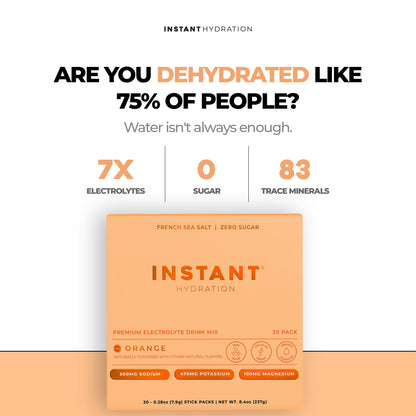 Instant Hydration Electrolytes Powder Packets - Watermelon Electrolyte Drink Mix - Zero Sugar - Keto, Vegan, Gluten-Free, Non-GMO - Boost Recovery, Brain Health, Muscle & Tissue Support- 30 Sticks