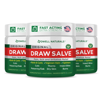 OWELL NATURALS Drawing Salve Ointment for Boil & Cyst Removal, Deep Ingrown Hair, Splinter Remover, Bug Spider Bites, Bee Sting, Mosquito Itching, Poison Ivy