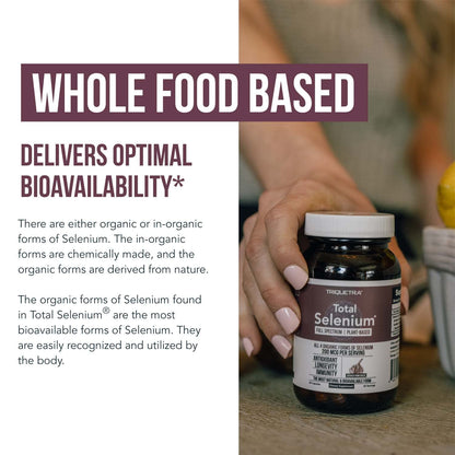 Total Selenium - 200 mcg, Plant-Based - Full Spectrum, Contains 4 Essential Organic Forms of Selenium Including Selenomethionine - Derived from Garlic - 60 Capsules