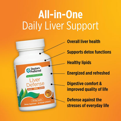 DOCTORS' PREFERRED Liver Defense with Milk Thistle & NAC + Glutathione