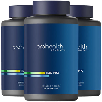 ProHealth Longevity | TMG Supplements (Trimethylglycine), Betaine Anhydrous - 1,000 mg, 120 Tablets - Methylation Support (120 Count (Pack of 1))
