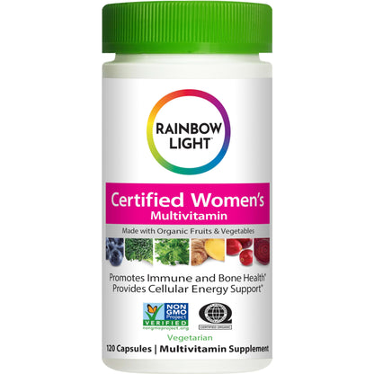 Rainbow Light Womens Multivitamin One + | 150 Caplets | Supports Cellular Energy & Antioxidant Health | Real Food Nutrients, Digestive Enzymes & Probiotics | with Vitamins C, D, and Zinc