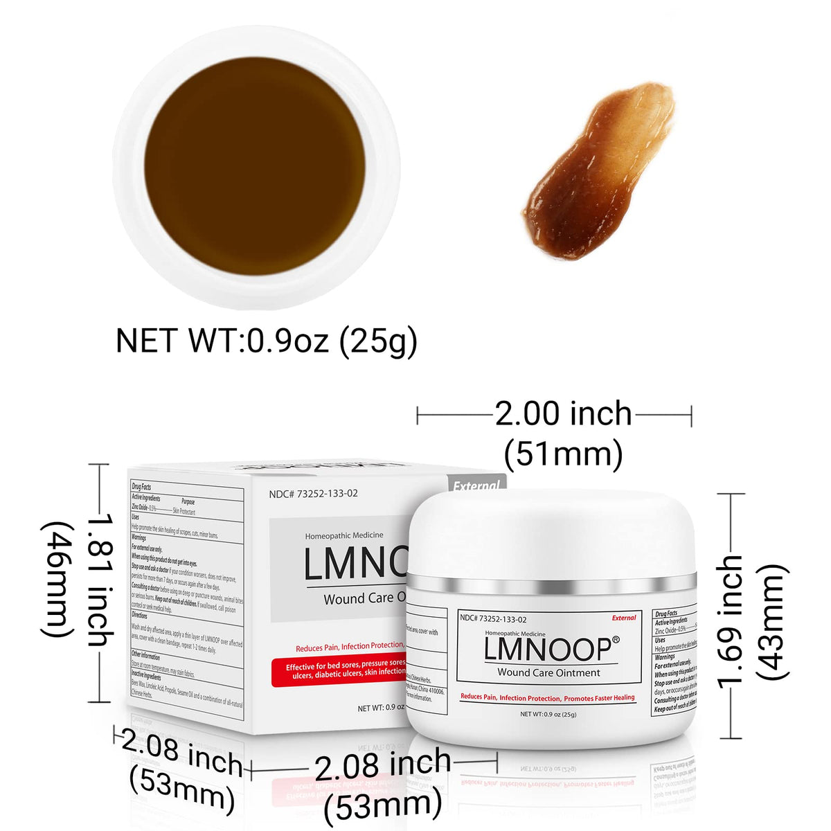 LMNOOP® Bed Sore Cream, Maximum Strength Wound Care Ointment for Infection Protection & Skin Repair