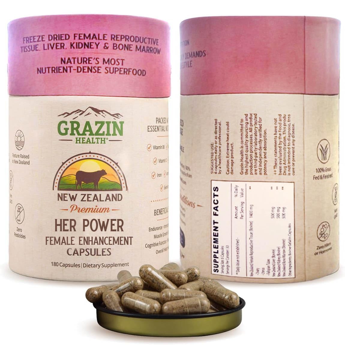Bovine Organ Complex 3000mg per Serving (30 Servings) | Pancreas, Liver, Spleen, Kidney, Heart (600 Mg per Organ per Capsule) Grass Fed