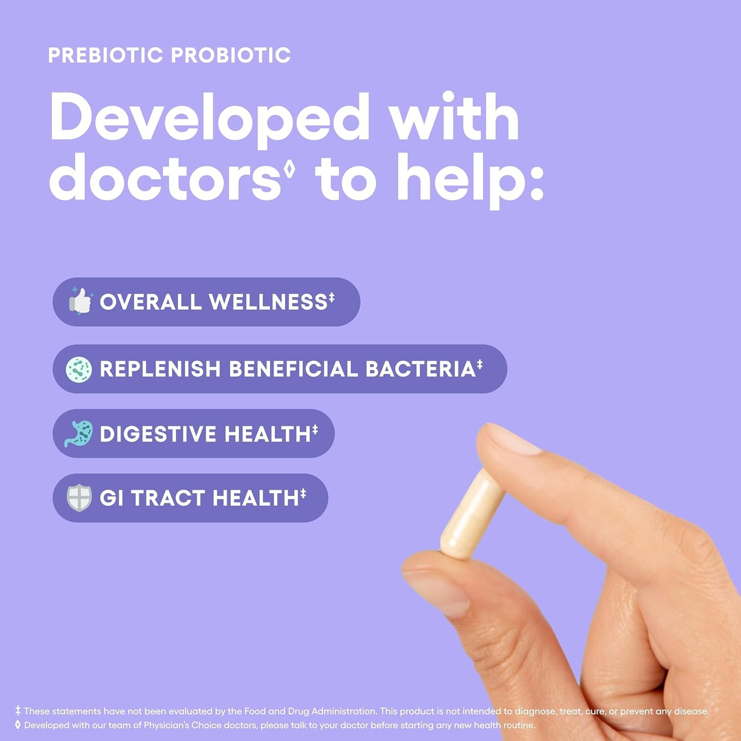 Physician's CHOICE Prebiotic-Probiotic + Digestive Multi-enzymes 60CT - Digestive Health Bundle