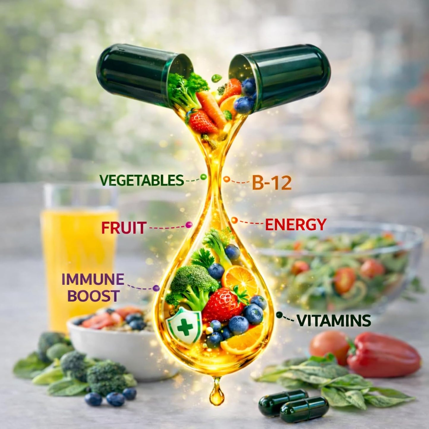 Grab The Gold Women's Multivitamin Capsules 42 Fruits & Vegetables