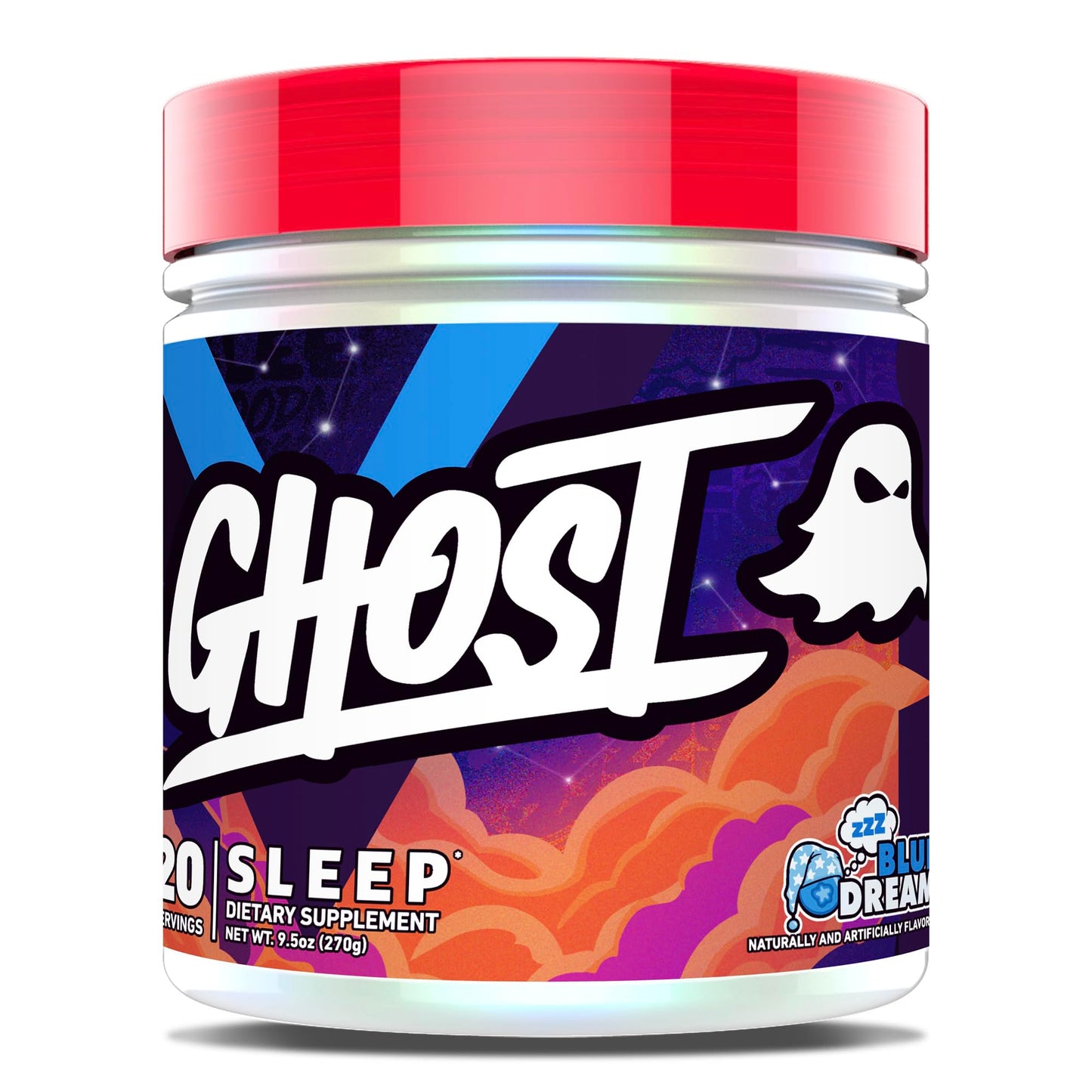 GHOST Sleep Dietary Supplement, Apple Pie - Recovery & Rest with Premium Ingredients Including Melatonin, Colostrum & Ashwagandha - Supports Sleep Quality - Gluten-Free & Sugar-Free
