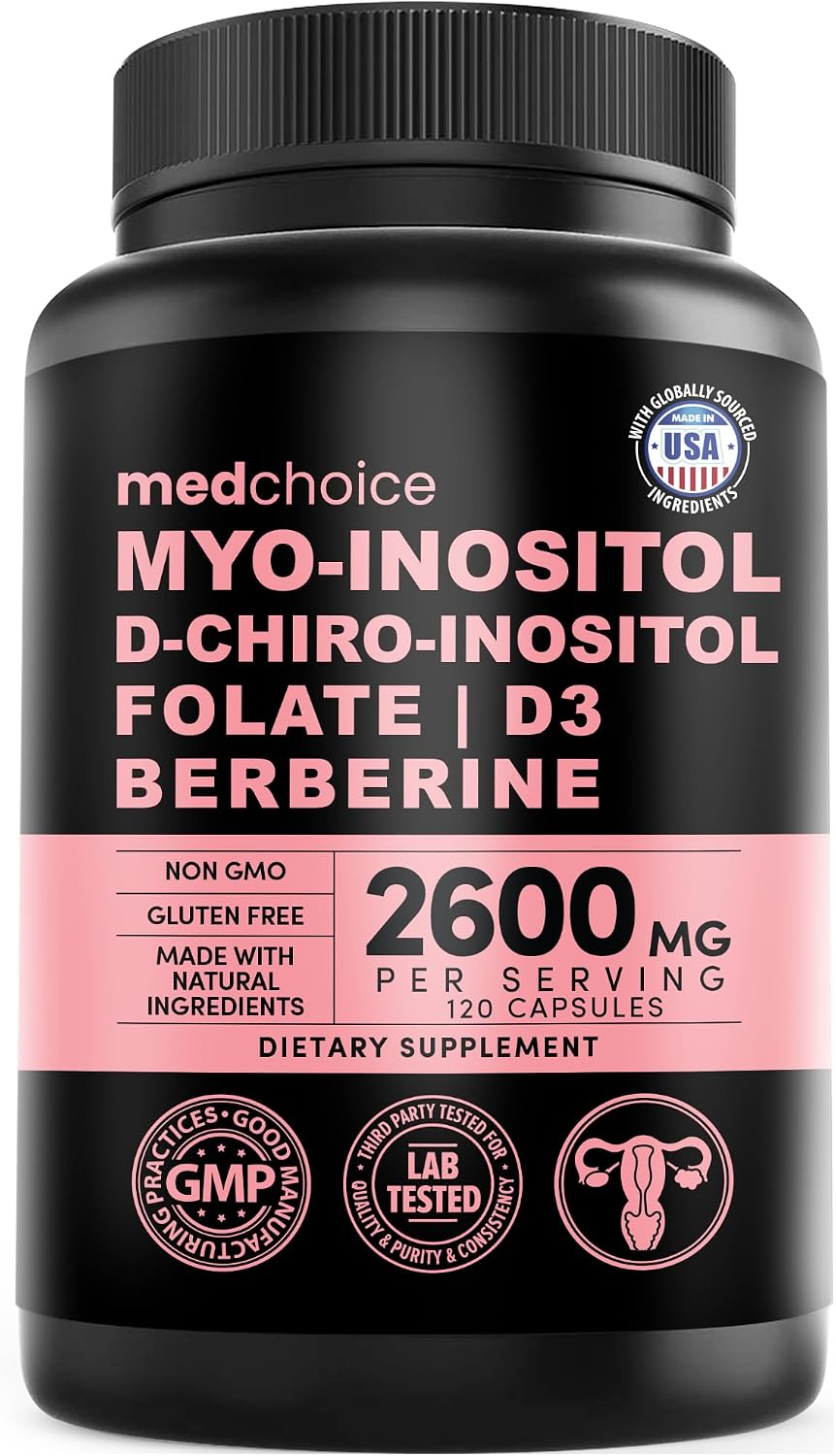 MEDCHOICE Myo-Inositol 40:1 Supplement with Folate, Vitamin D3, 120 ct
