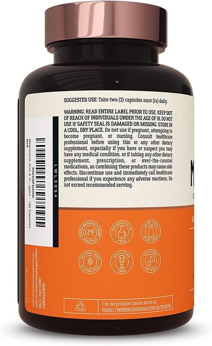 Live Conscious OmegaWell Fish Oil & MagWell Magnesium Zinc & Vitamin D3 | Bone & Heart Health, Immune System Support + Heart, Brain & Joint Support