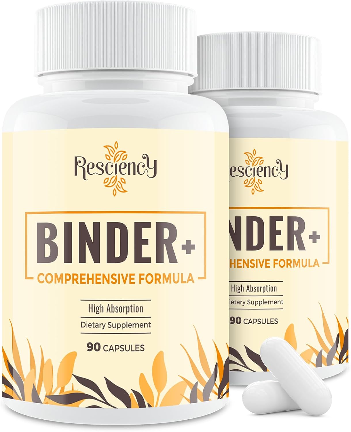 Resciency Detox Binder Supplement - All-in-1 Detox Binder with Zeolite, Bentonite Clay, Activated Charcoal, Milk Thistle, Proprietary Blends - Liver & Digestive, Max Absorption, 180 Counts