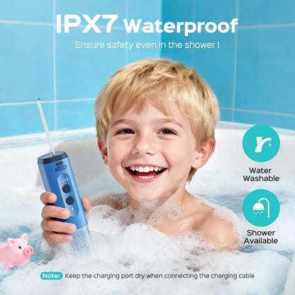 COSLUS Portable Water Flosser for Kids & 4 PCS Tips Replacement Heads Jet Nozzles Only Compatible COSLUS T40